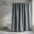 Worldsartsy™ MistGrey Textured Shower Curtain